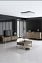 Hanah Home Luxe - Conjunto de muebles de salón Nogal y Dorado